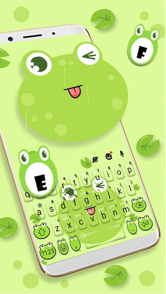 Cute Frog Tongue Keyboard Theme - Image screenshot of android app