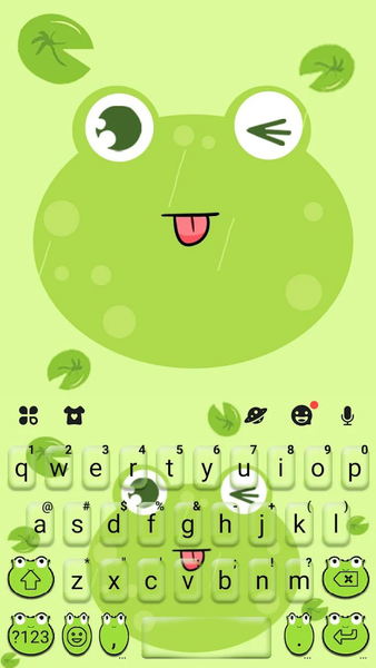 Cute Frog Tongue Keyboard Theme - Image screenshot of android app