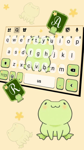 Cute Green Frog Theme - Image screenshot of android app