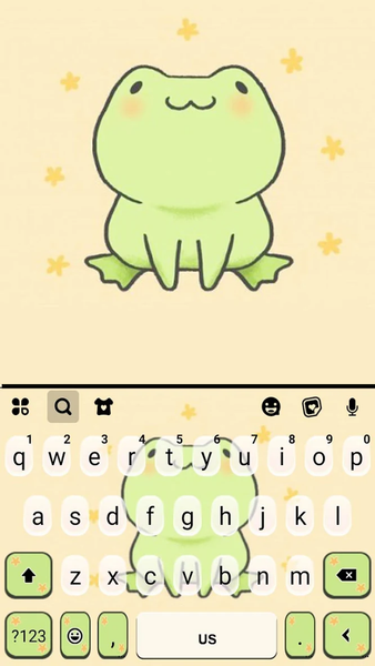 Cute Green Frog Theme - Image screenshot of android app