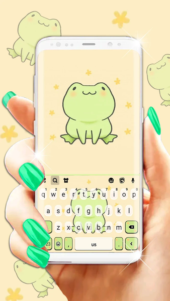 Cute Green Frog Theme - عکس برنامه موبایلی اندروید