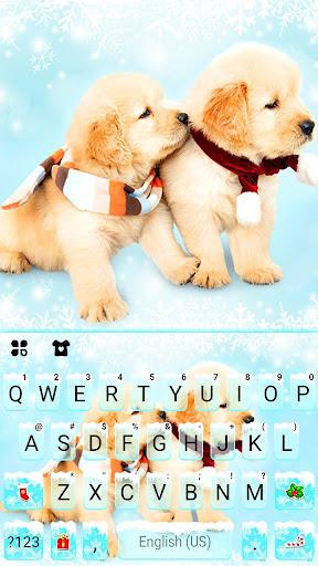 Cute Holiday Puppies Theme - Image screenshot of android app