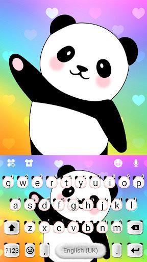 Cute Panda Coming Keyboard Theme - Image screenshot of android app