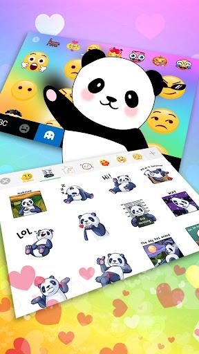 Cute Panda Coming Keyboard Theme - Image screenshot of android app