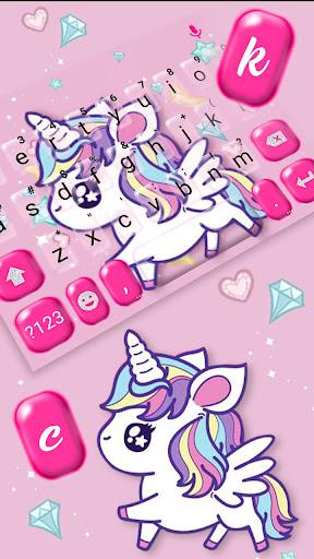 Cute Pink Unicorn Theme - عکس برنامه موبایلی اندروید