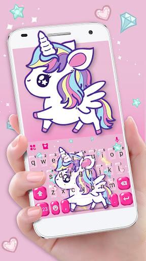 Cute Pink Unicorn Theme - Image screenshot of android app