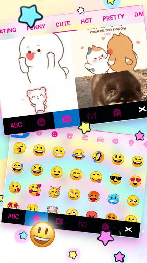 Cute Rainbow Stars Keyboard Ba - عکس برنامه موبایلی اندروید