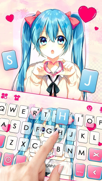 Cute School Girl Keyboard Theme - Image screenshot of android app