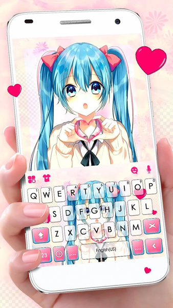Cute School Girl Keyboard Theme - Image screenshot of android app