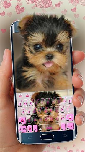 Cute Tongue Cup Puppy Keyboard - Image screenshot of android app
