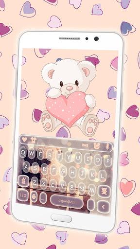 Cute Bear Keyboard Theme - عکس برنامه موبایلی اندروید