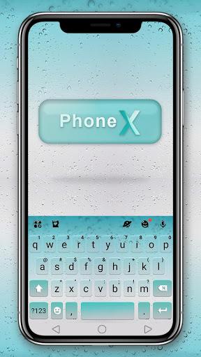 Cyan Phone X Keyboard Theme - عکس برنامه موبایلی اندروید