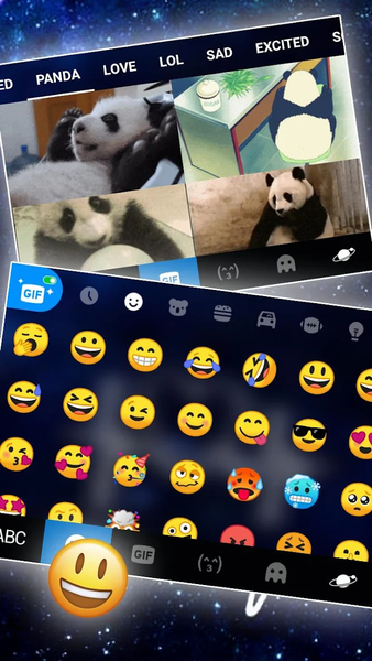 Dark Blue Heartbeat Keyboard T - Image screenshot of android app