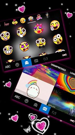 Diamond Butterfly Hearts Keybo - Image screenshot of android app