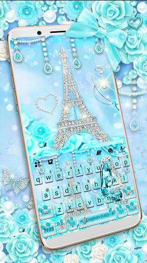 Diamond Paris Butterfly Keyboard Theme - عکس برنامه موبایلی اندروید