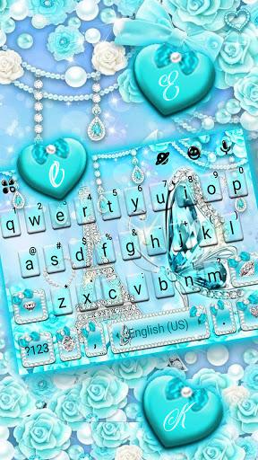 Diamond Paris Butterfly Keyboard Theme - Image screenshot of android app