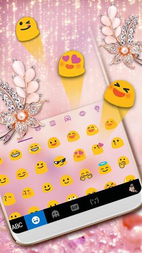 Diamond Pearl Heart Keyboard Theme - عکس برنامه موبایلی اندروید