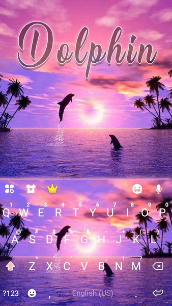 Dolphin Sunset Keyboard Theme - عکس برنامه موبایلی اندروید