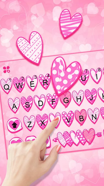 Doodle Love Pink Theme - Image screenshot of android app