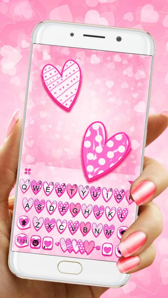 Doodle Love Pink Theme - Image screenshot of android app