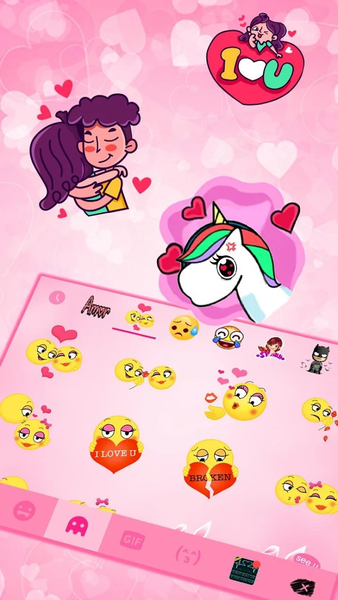 Doodle Love Pink Theme - عکس برنامه موبایلی اندروید