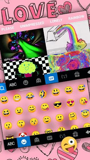 Doodle Pink Love Theme - عکس برنامه موبایلی اندروید