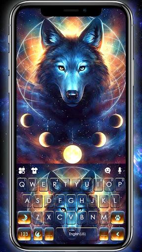 Dreamcatcher Night Wolf Keyboard Theme - Image screenshot of android app