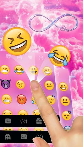 Dreamy Pink Infinity Keyboard Theme - Image screenshot of android app