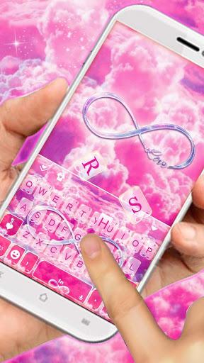 Dreamy Pink Infinity Keyboard Theme - عکس برنامه موبایلی اندروید