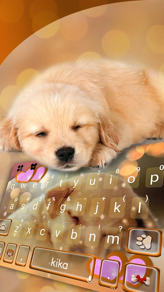 Dynamic Sleeping Puppy Keyboar - Image screenshot of android app