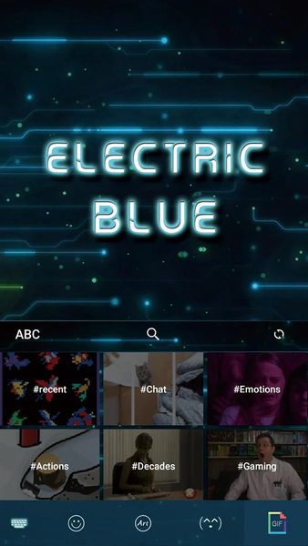 Electric Blue Keyboard Backgro - Image screenshot of android app