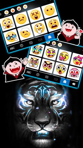 Fierce Neon Tiger Keyboard Bac - عکس برنامه موبایلی اندروید