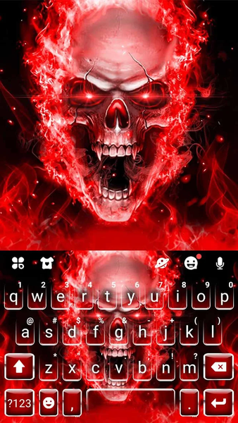 Fiery ۳D Skull Theme - عکس برنامه موبایلی اندروید