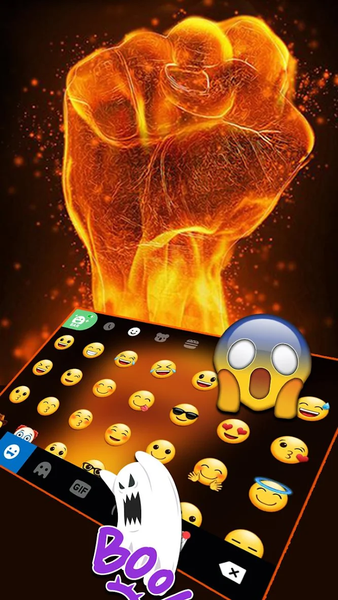 Fire Fist Keyboard Theme - عکس برنامه موبایلی اندروید