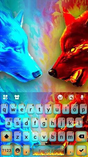 Fire Ice Wolf Keyboard Theme - عکس برنامه موبایلی اندروید