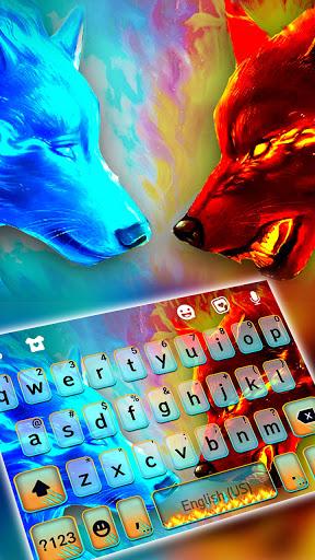 Fire Ice Wolf Keyboard Theme - عکس برنامه موبایلی اندروید
