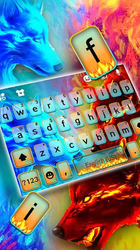 Fire Ice Wolf Keyboard Theme - عکس برنامه موبایلی اندروید