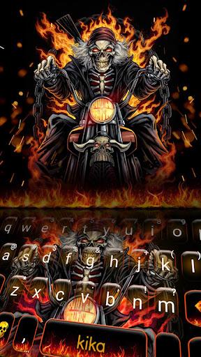 Fire Skull Rider Keyboard Theme - Image screenshot of android app