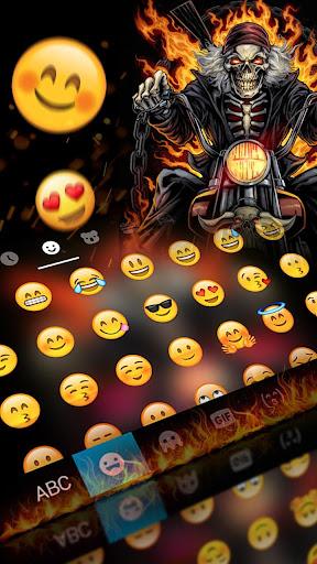 Fire Skull Rider Keyboard Theme - عکس برنامه موبایلی اندروید