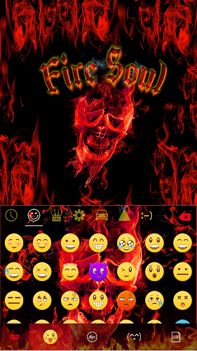 Fire Soul Skull Keyboard Theme - عکس برنامه موبایلی اندروید