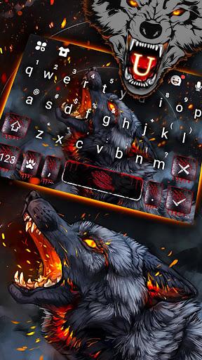 Flaming Wolf Keyboard Theme - Image screenshot of android app