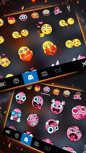 Flaming Wolf Keyboard Theme - Image screenshot of android app