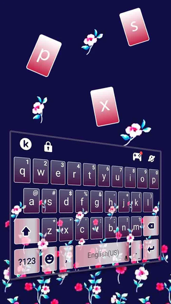 Flower Pattern Keyboard Theme - عکس برنامه موبایلی اندروید