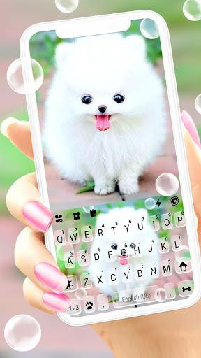 Fluffy Cute Dog Theme - Image screenshot of android app