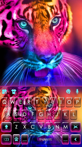 Fluorescent Neon Tiger Keyboar - عکس برنامه موبایلی اندروید