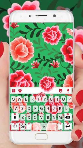 Folk Flower Pattern Keyboard Theme - Image screenshot of android app