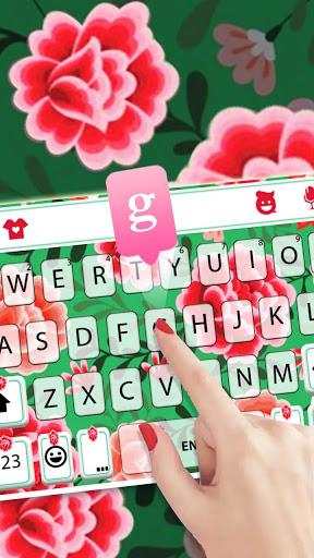 Folk Flower Pattern Keyboard Theme - Image screenshot of android app