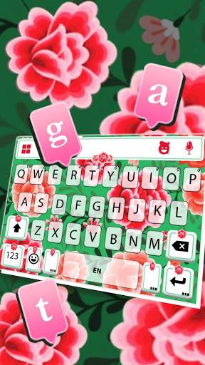 Folk Flower Pattern Keyboard Theme - Image screenshot of android app