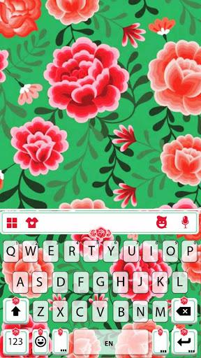 Folk Flower Pattern Keyboard Theme - Image screenshot of android app