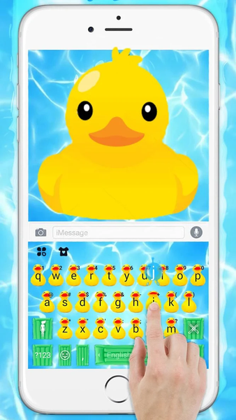 Funny Yellow Duck Pool Keyboard Theme - Image screenshot of android app